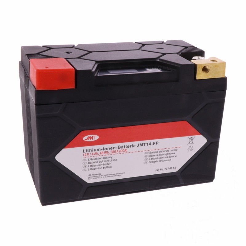 jmt14-fp lithium ion motorcycle battery with digital charge indicator 