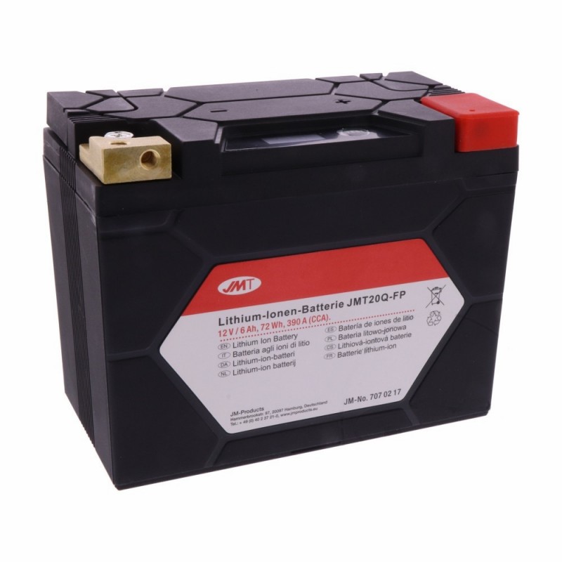 jmt20q-fp lithium ion motorcycle battery with digital charge indicator 